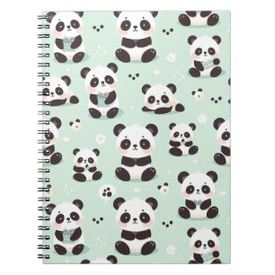 Playful Panda Pattern Notebook