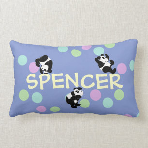 Playful Pandas Name Lumbar Cushion