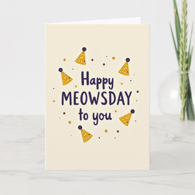 Playful Party Hat Card (Front)