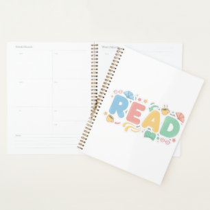 Playful Pastel Bubble "READ" Sticker Style Planner