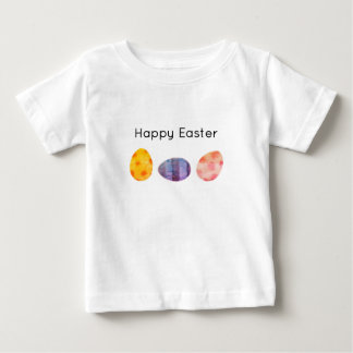 Playful Pastel Easter Eggs Happy Easter Baby T-Shirt