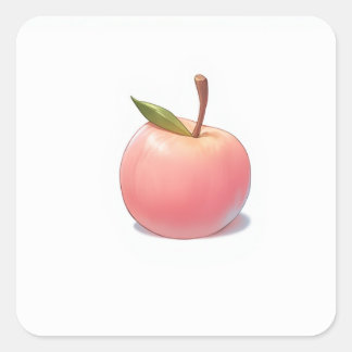 Playful Pastel Illustration Square Sticker