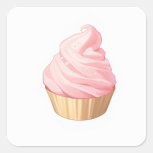 Playful Pastel Illustration Square Sticker