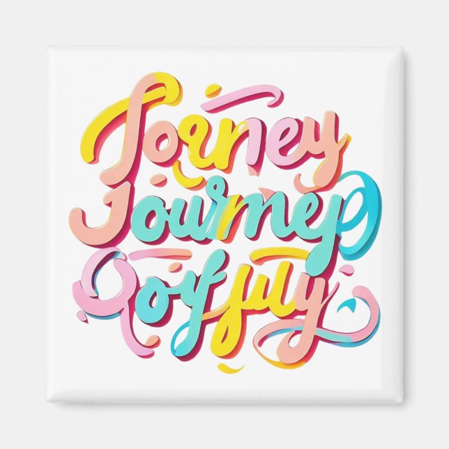 "Playful Path Illustration" Magnet (Front)