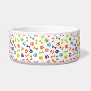 Playful Paws and Bones Dog Bowl