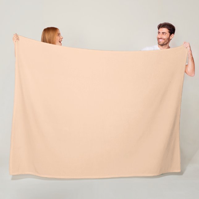 Playful Peach Beige  Fleece Blanket (In Situ)