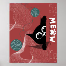 Playful Peek: Cat & Yarn Whimsy