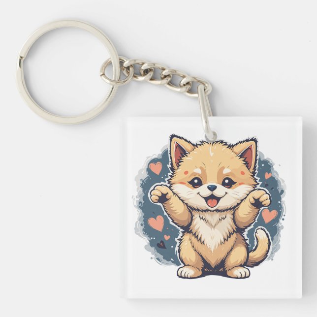 Playful Pet Parade Key Ring (Front)