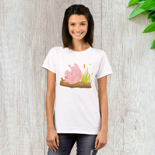 Playful Pig in Mud Funny Farm Animal T-Shirt