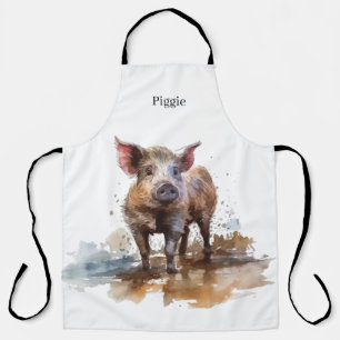 Playful Piglet, custom Apron