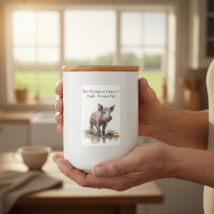 Playful Piglet, custom Wine Label