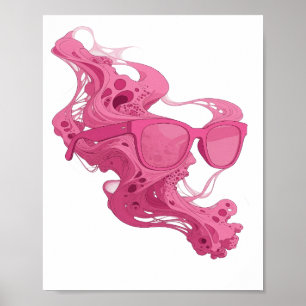 Playful Pink ABSTRACT ART Artistic Motif Poster