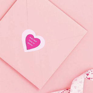 Playful Pink Fuchsia Hearts Valentine Pattern Heart Sticker