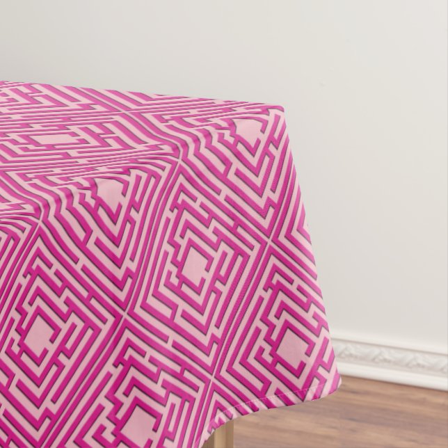 Playful Pink Labyrinth on any Colour Tablecloth (In Situ)
