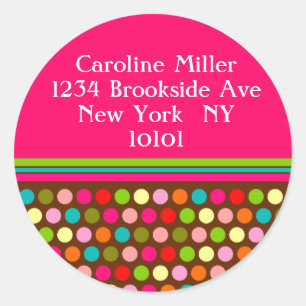 Playful Polka Dots Classic Round Sticker