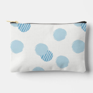 Playful Polka Dots Soft Blue Accessory Pouch