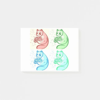 Playful Pop Art Panda Bear Post-it Notes
