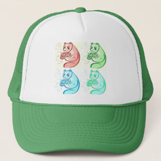 Playful Pop Art Panda Bear Trucker Hat