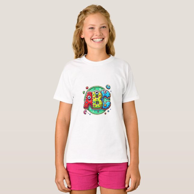 Playful PopFunk ABC Monogram T-Shirt (Front Full)