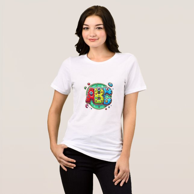 Playful PopFunk ABC Monogram Tri-Blend Shirt (Front Full)
