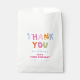 Playful Preppy Retro Patchwork Birthday Favour Bag