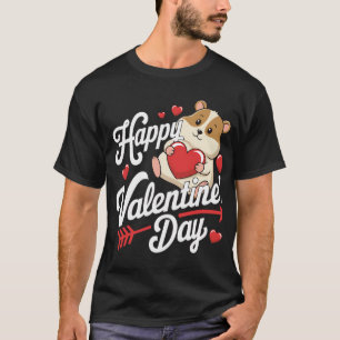 Playful Pug with Heart - Happy Valentine's Day T-Shirt