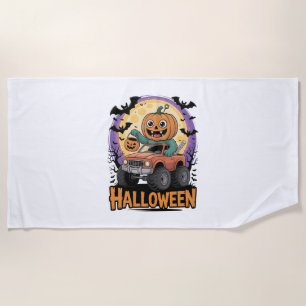 Playful Pumpkin Beach Towel