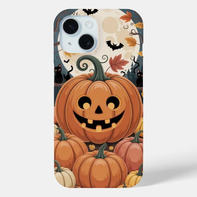 Playful Pumpkin Harvest Moon iPhone / iPad case (Back)