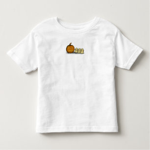 Playful Pumpkin with Three Spooky Ghosts Toddler T-Shirt