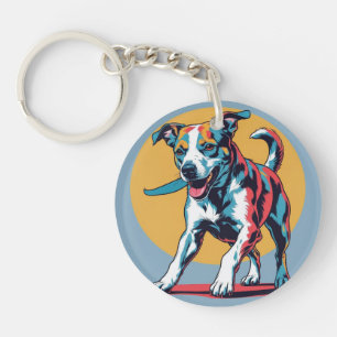 Playful Pup Key Ring
