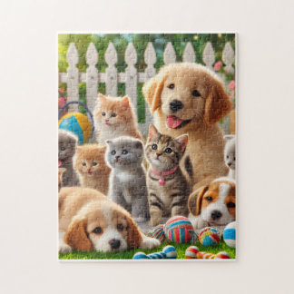 Playful Puppies & Curious Kittens Jigsaw Puzzle