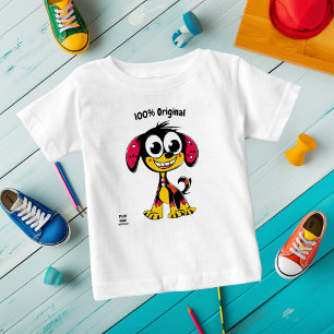 Playful Puppy Cartoon – Fun and Customisable Baby T-Shirt