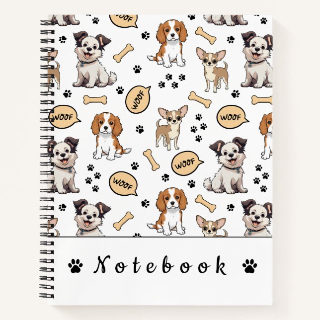 Playful Puppy Parade Notebook (Front)