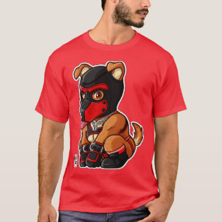 PLAYFUL PUPPY RED MASK BEARZOO SERIES T-Shirt