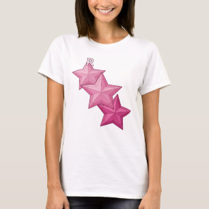 Playful Purple PINK STARS Graphic Design T-Shirt