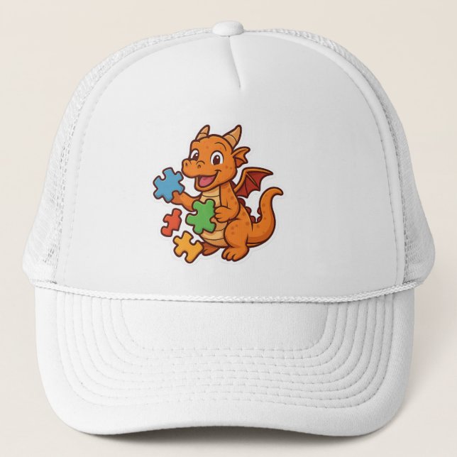 Playful Puzzle Dragons Trucker Hat (Front)