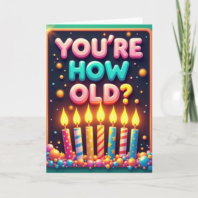 Playful Query Birthday Card (Front)