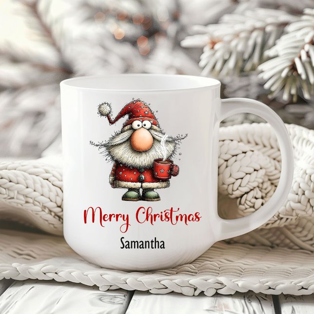 Playful Quirky Santa Claus Funny Coffee Mug (Playful Quirky Santa Claus Funny Coffee Mug)