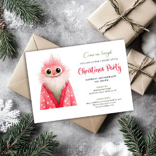 Playful Quirky Santa Modern Holiday Party Card