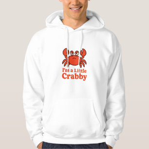 Playful Red Crab – “I’m a Little Crabby” Humour Hoodie