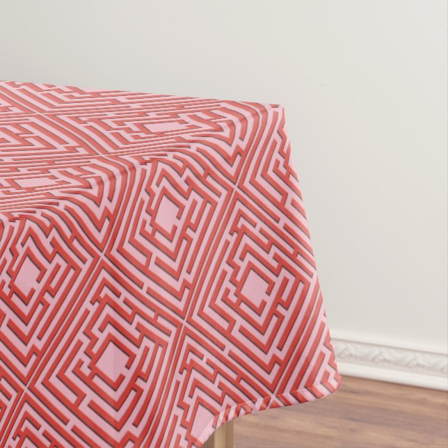 Playful Red Labyrinth on any Colour Tablecloth (In Situ)