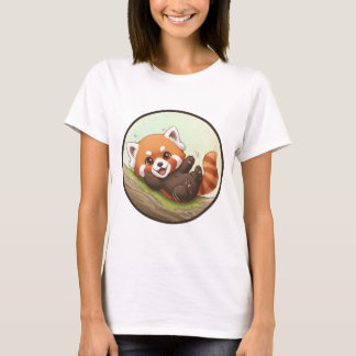 Playful Red Panda Forest Tee