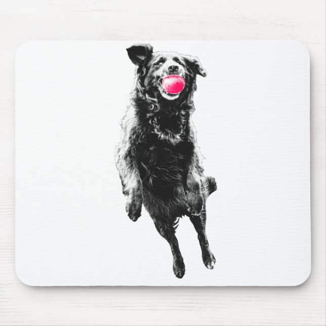 Playful red trace mouse pad (Front)
