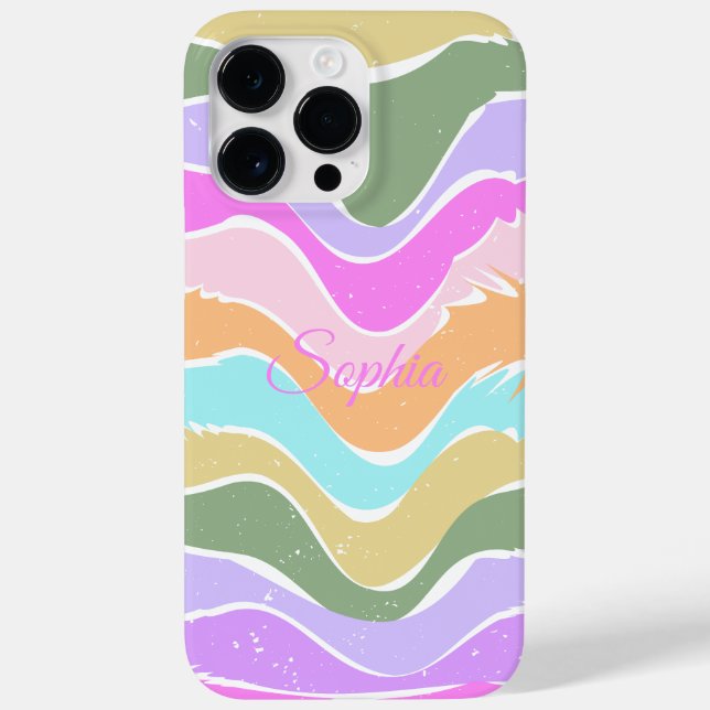 Playful Retro Rainbow Stripes for Custom Product Case-Mate iPhone Case (Back)