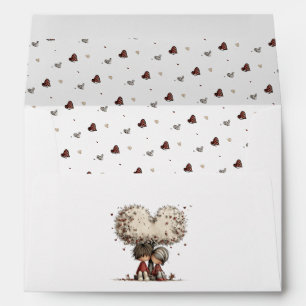 Playful Romantic Valentine Card  Envelope