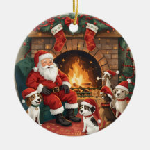 Playful Santa & Pets Christmas 