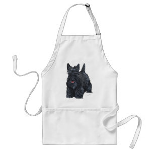 Playful Scottish Terrier Standard Apron