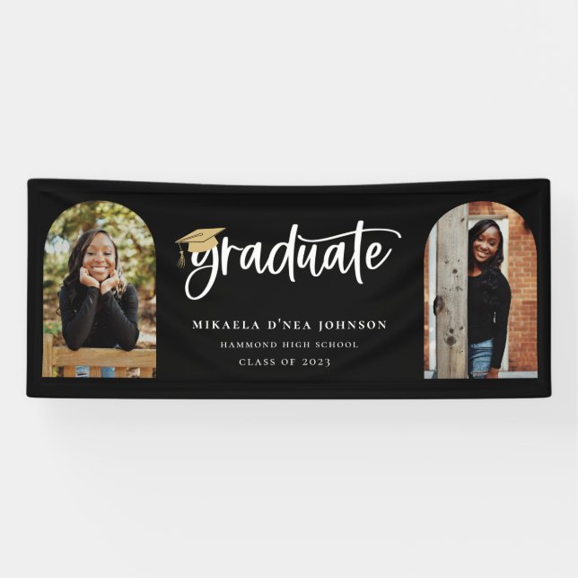Playful Script Graduation Photo Banner (Horizontal)