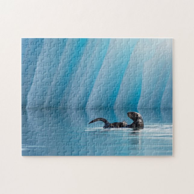 Playful Sea Otter Jigsaw Puzzle (Horizontal)