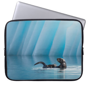Playful Sea Otter Laptop Sleeve